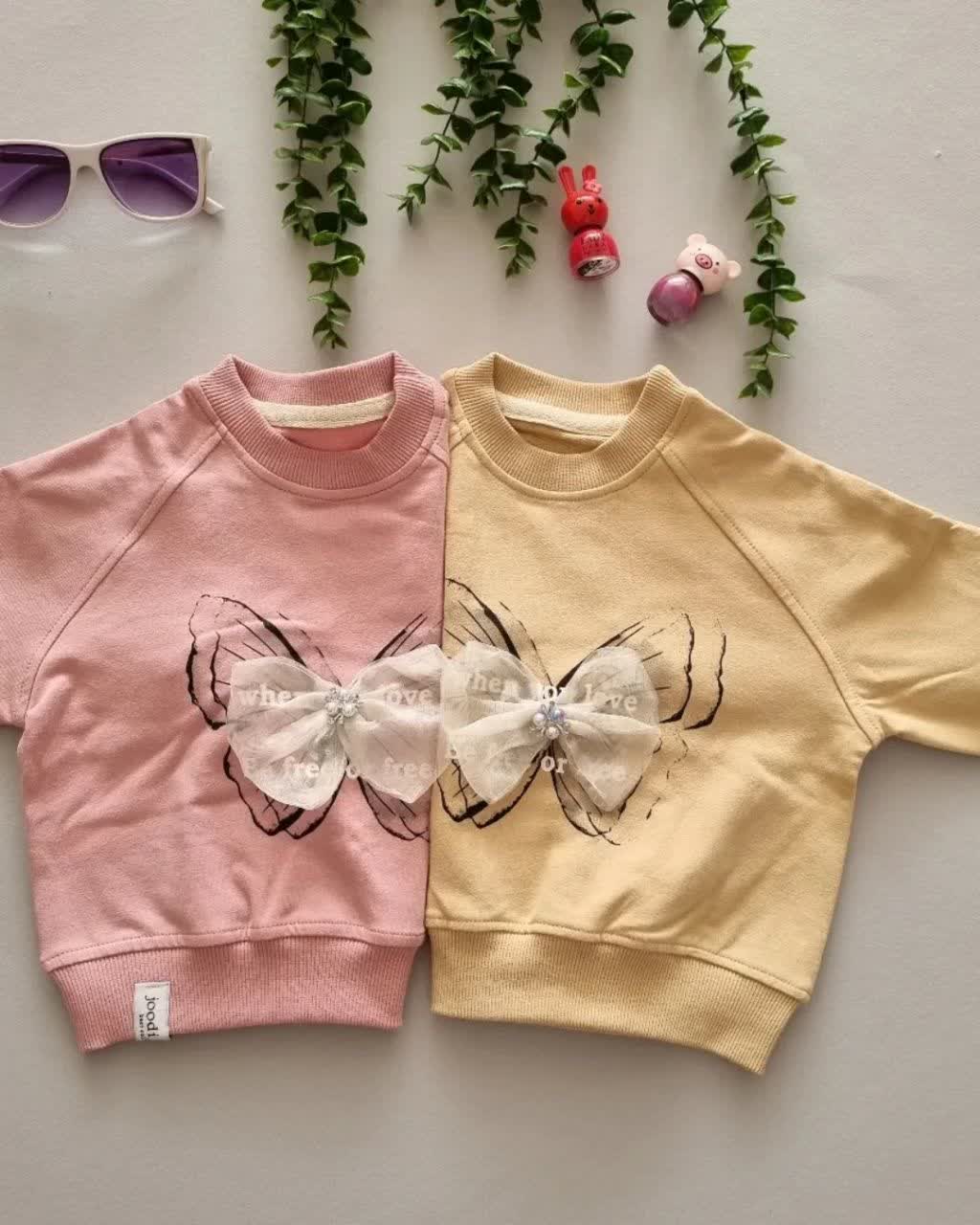 بلوز تک دخترانه پاپیون