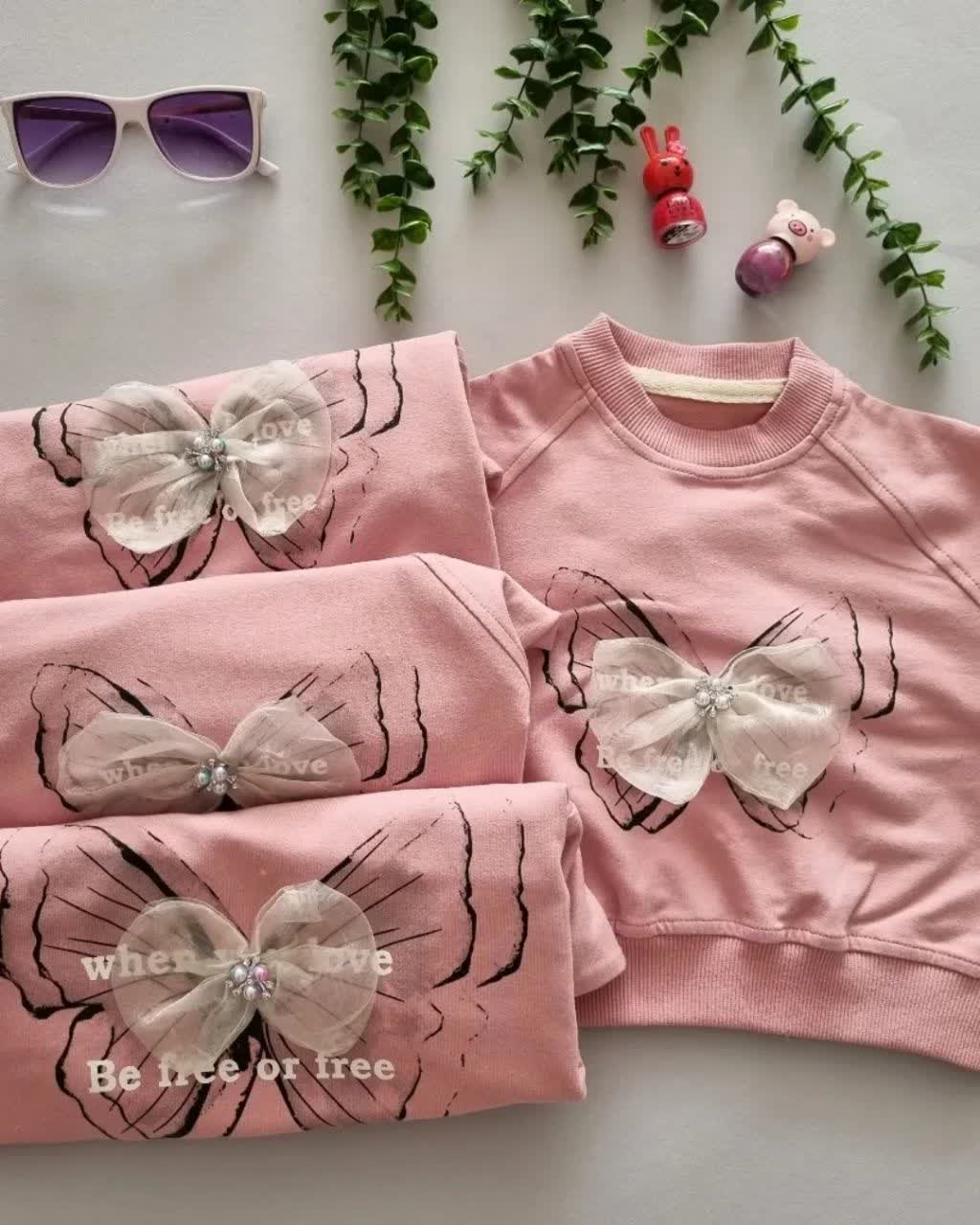 بلوز تک دخترانه پاپیون - Image 3