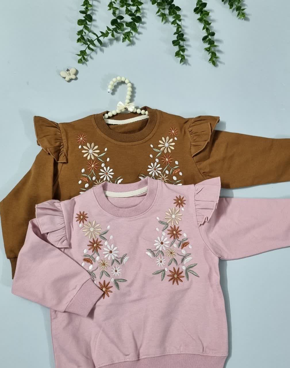 بلوز تک دخترانه گلدوزی شده