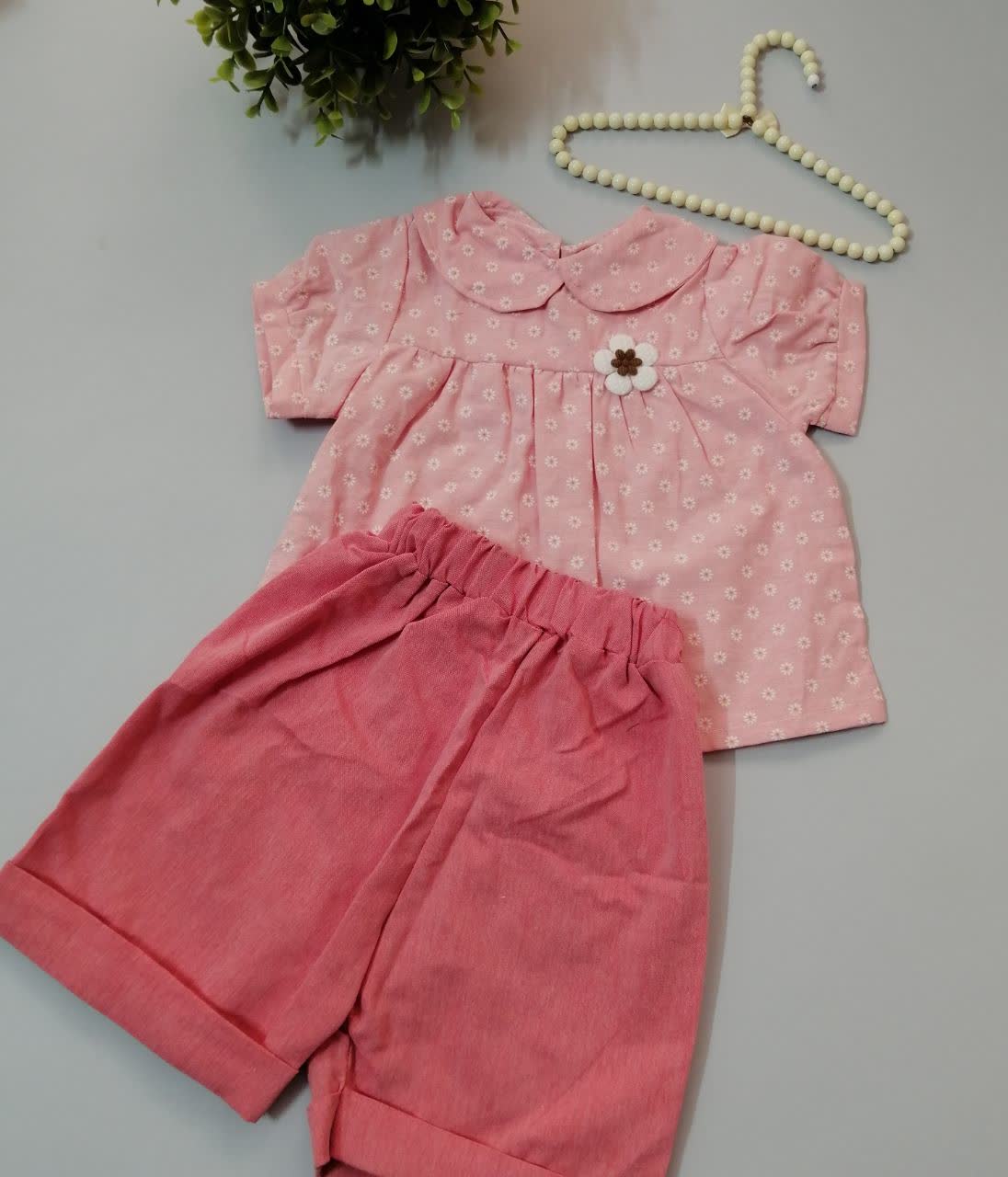 ست شومیز و شلوارک لنین - Image 3